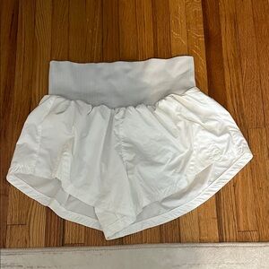 White and Gray Women's Shorts free people built in underwear